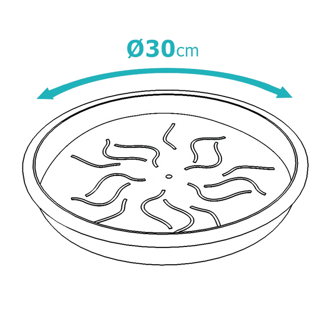 POT Saucer Round 30cm (I.D 27cm – 200 per pack)