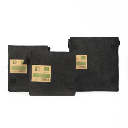 The Fabric Pot – Black Square Pots