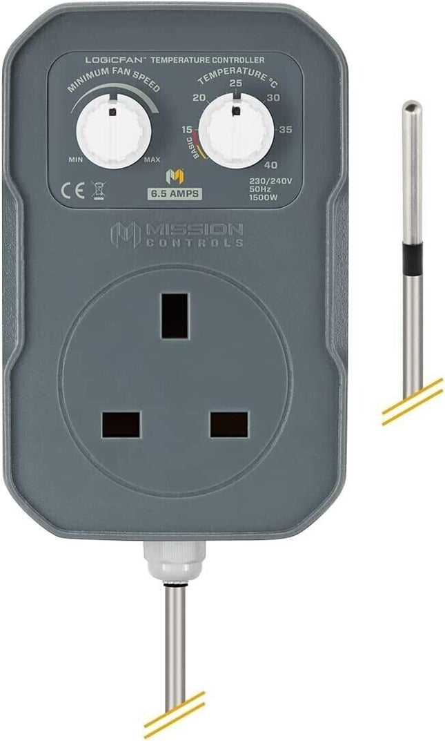 LOGIC single Fan/Temp 6.5 AMP (with probe)